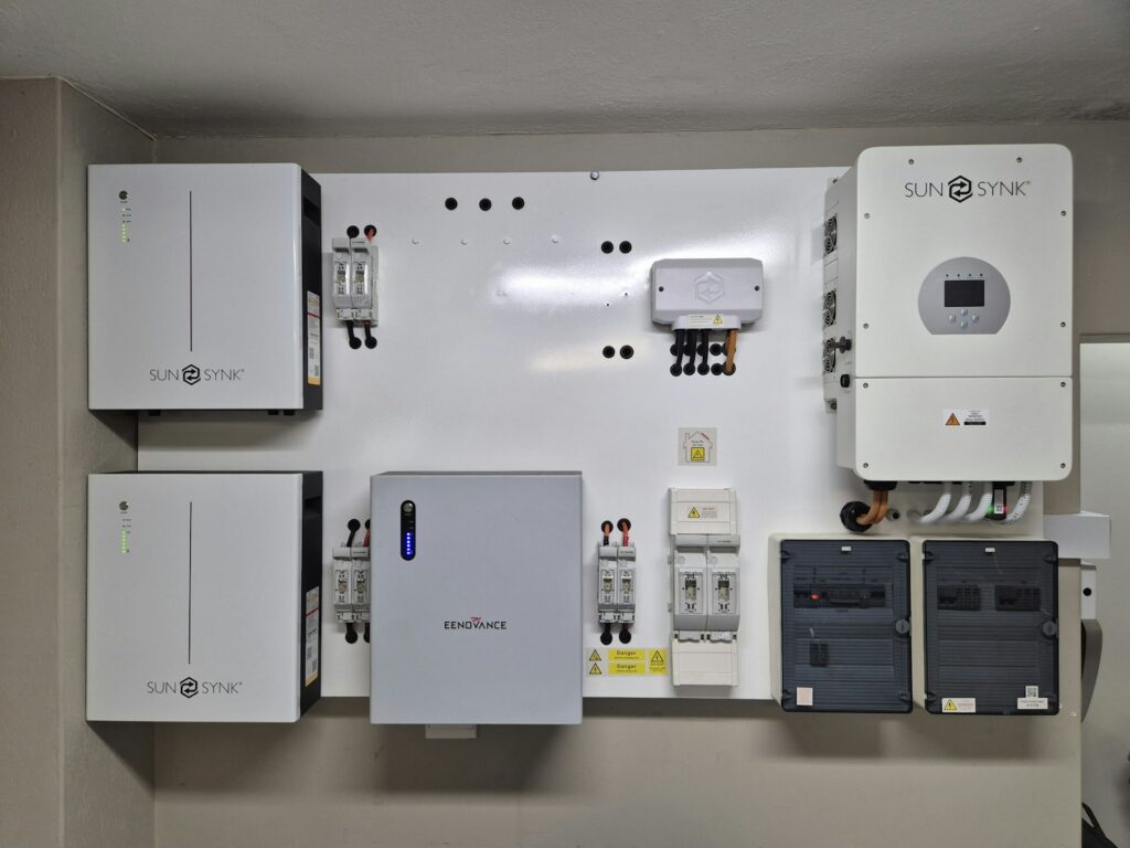 Wall-mounted solar power and energy storage system, similar to a home battery for storing electricity